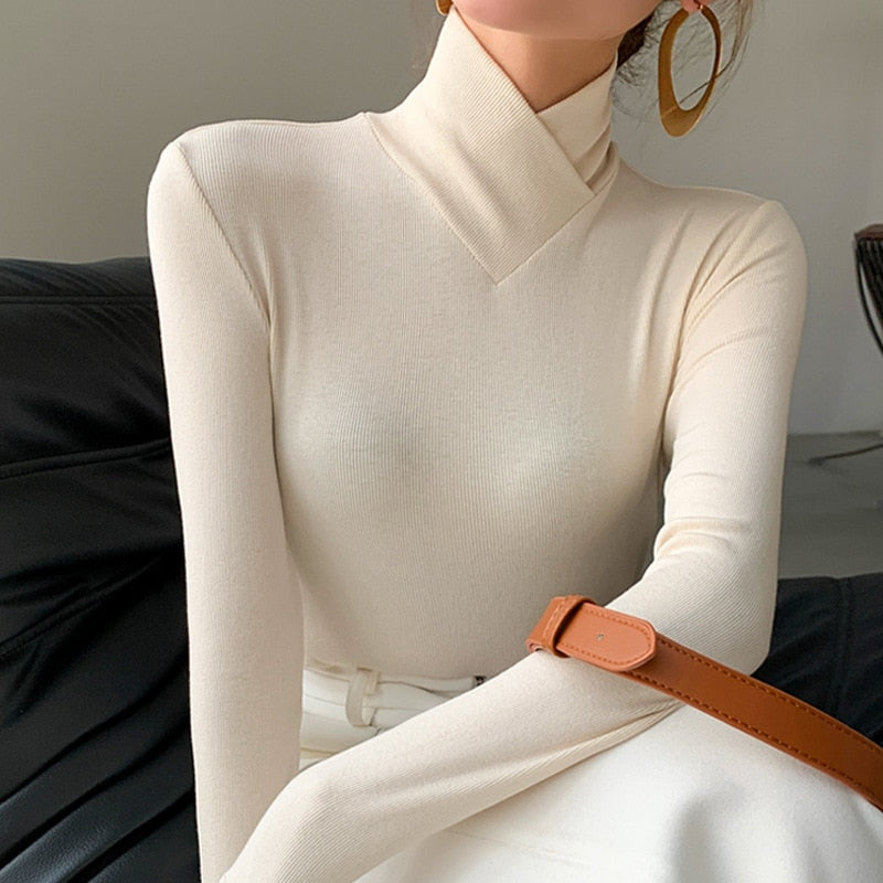 Women's Turtleneck Sweater Long Sleeves - Vonnera