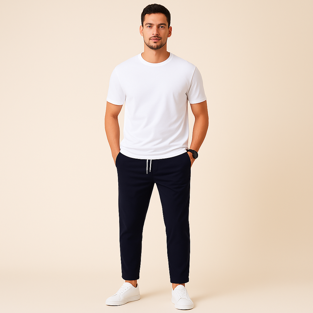 Men's Slim Fit Drawstring Pants - Vonnera