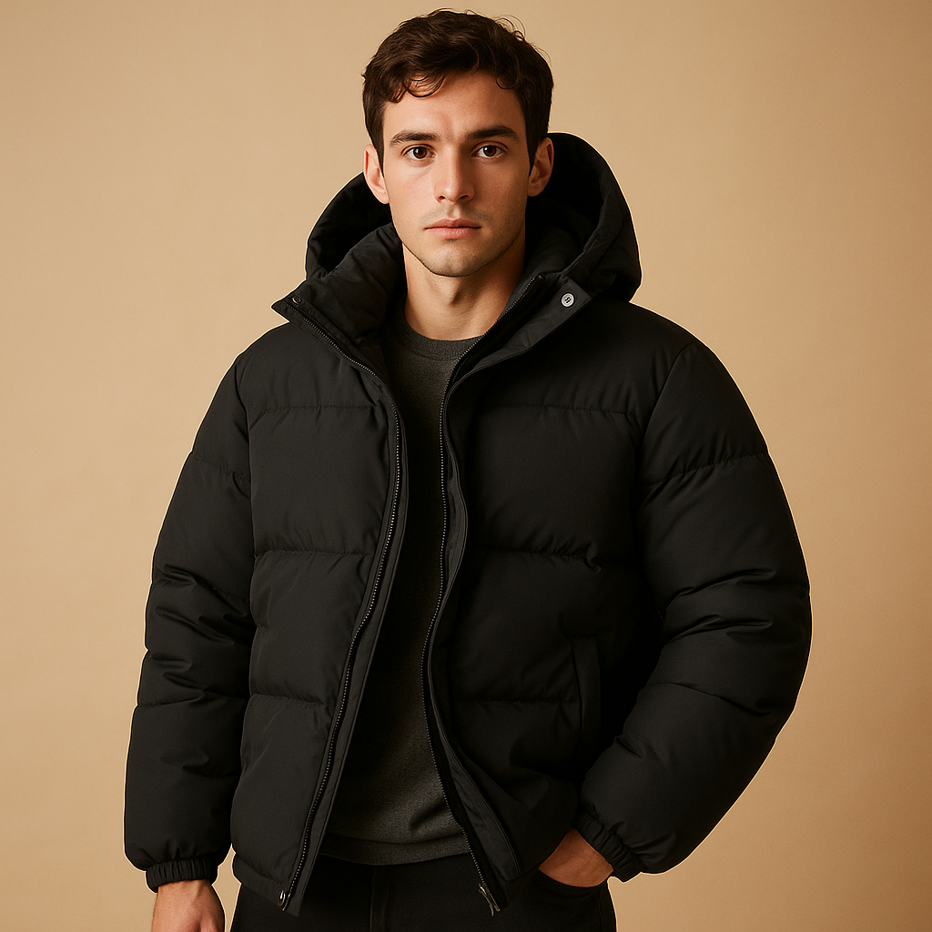Men's Puffer Jacket With Hood - Vonnera