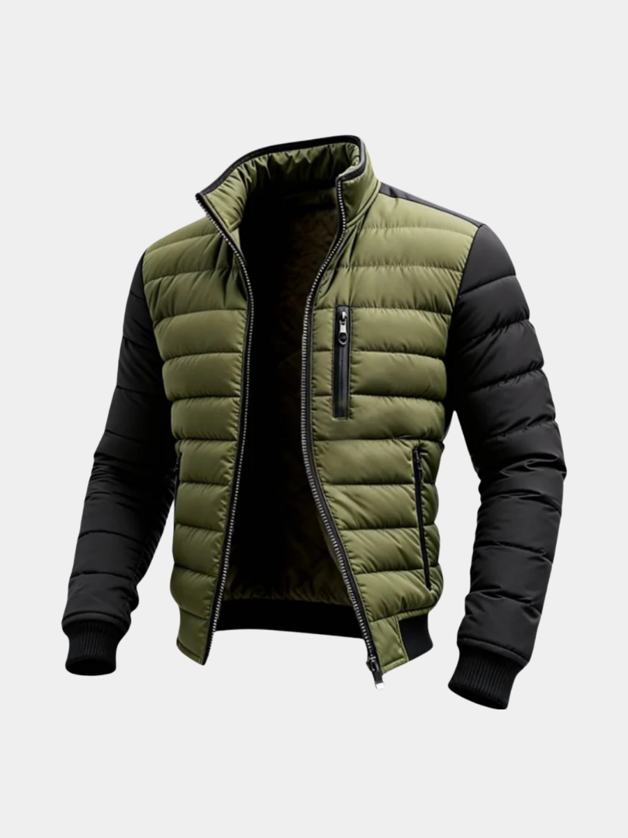 Men's Color Block Puffer Jacket - Vonnera
