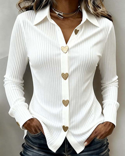 Morgan Women's Button Down Shirt Cotton White - Vonnera