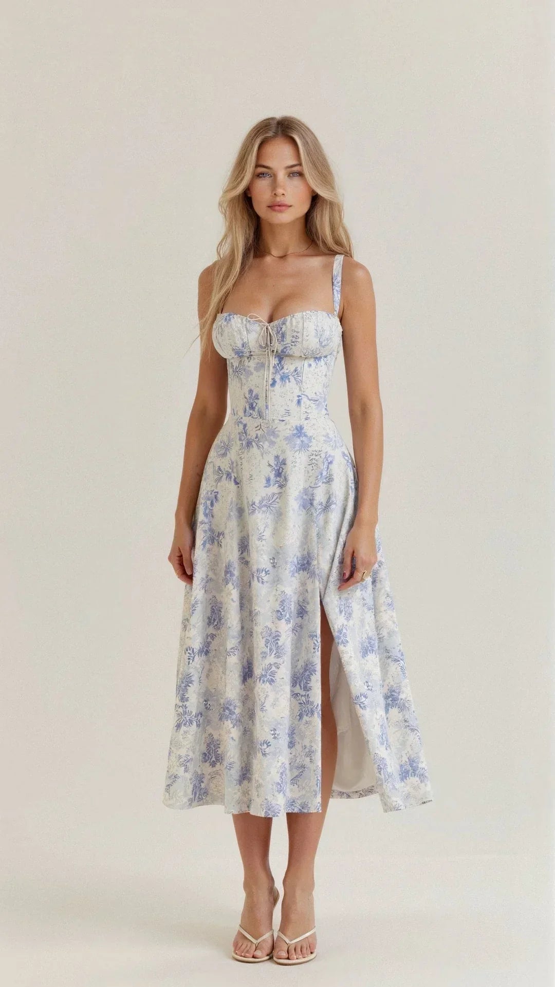 Women's Floral Bustier Waist Shaper Dress - Vonnera