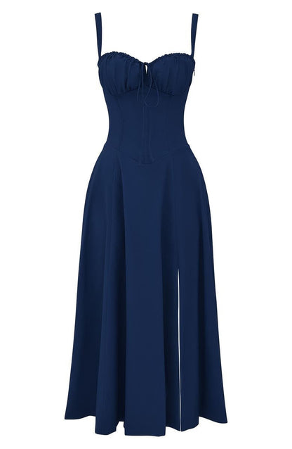 Women's Corset Midi Dress Elegant Lace