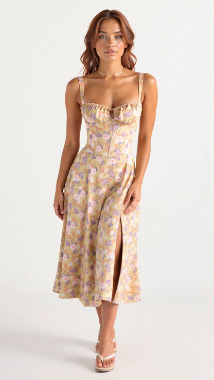Women's Elegant Waist Dress Flattering Fit - Vonnera