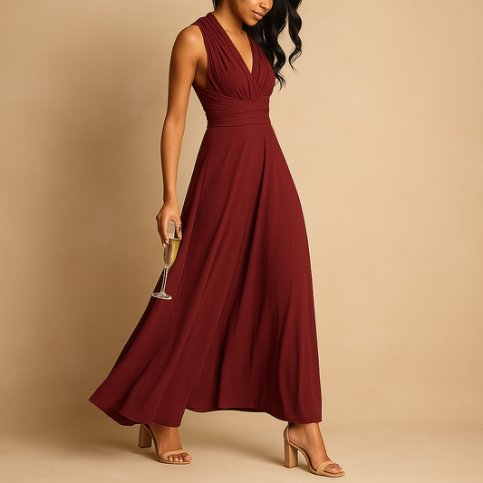 Women’s multiway wrap dress with adjustable design and flattering fit, perfect for summer events, parties, and elegant casual outfits.