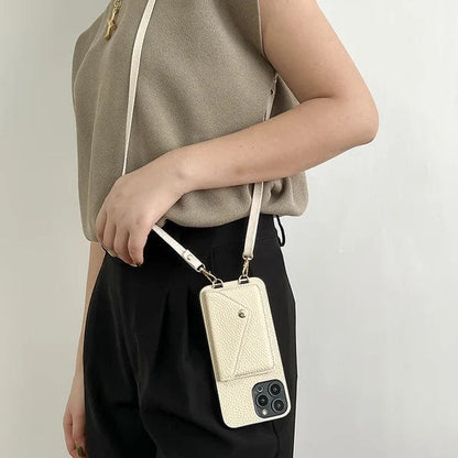 Leather Phone Crossbody Case With Card Holder