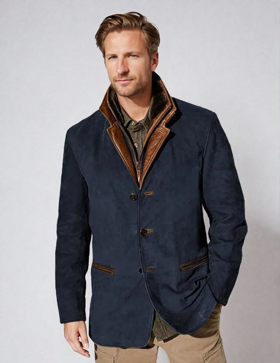 Men's Vintage Jacket Autumn Brown
