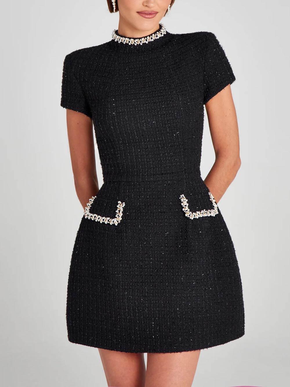 Women's High Neck A-Line Mini Dress - Vonnera
