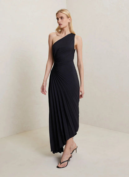 Image of Nell | Women's One Shoulder Midi Dress