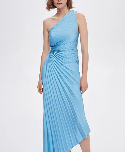 Image of Nell | Women's One Shoulder Midi Dress