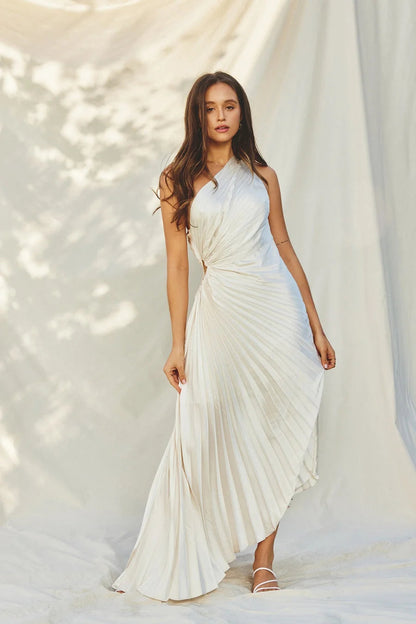 Nell Women's One Shoulder Midi Dress - Vonnera