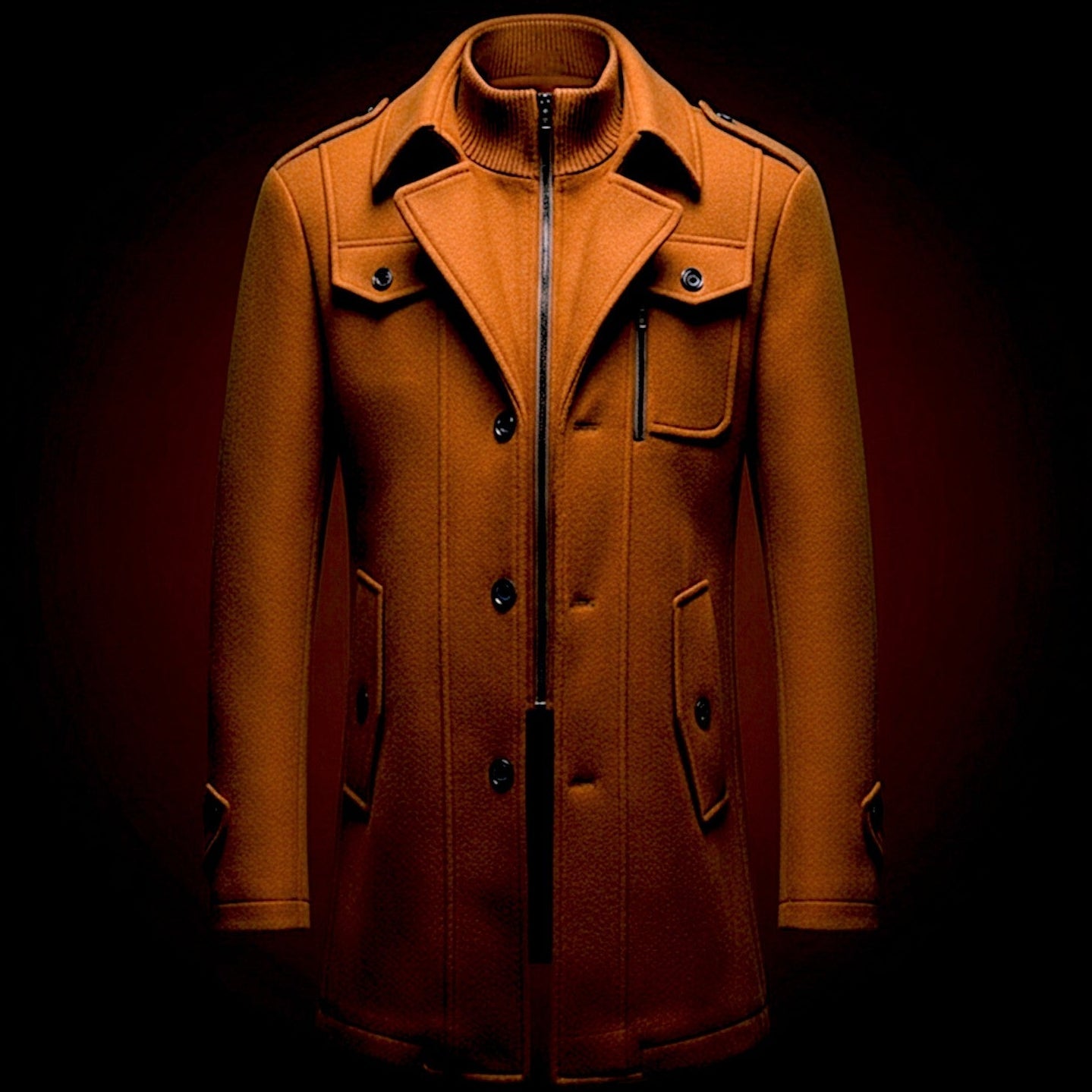 Rothmere Men's Wool Officer Coat - Vonnera