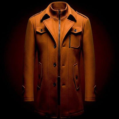 Rothmere Men's Wool Officer Coat - Vonnera