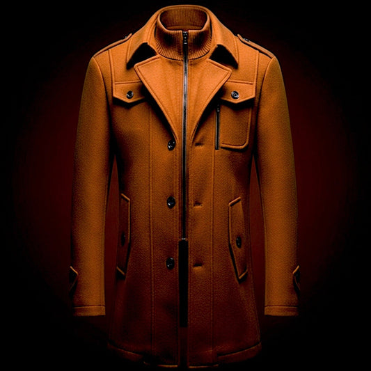Rothmere Men's Wool Officer Coat - Vonnera