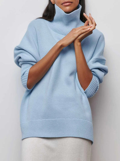 Nicole Women's Oversized Turtleneck Sweater - Vonnera