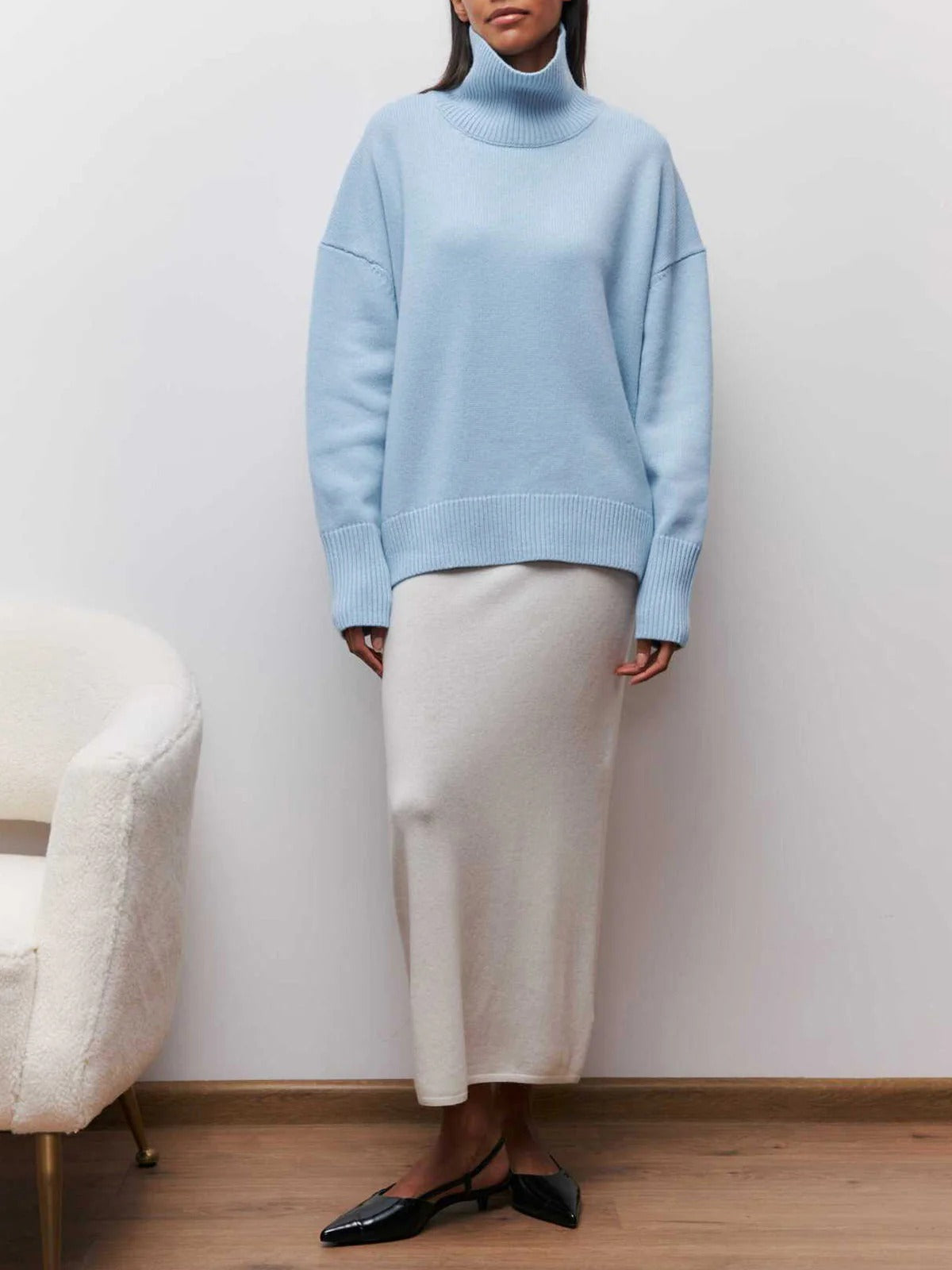 Image of Nicole | Women's Oversized Turtleneck Sweater