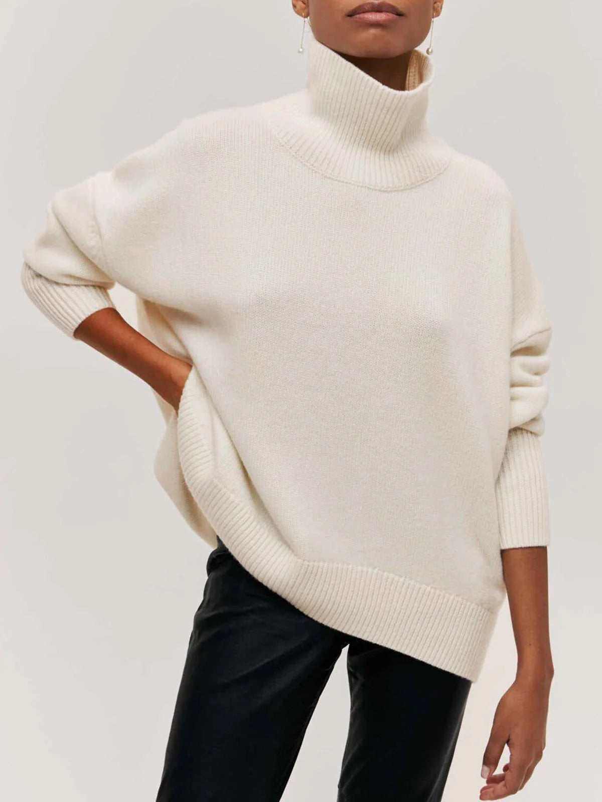 Image of Nicole | Women's Oversized Turtleneck Sweater