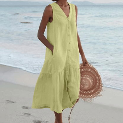 Image of Nina | Women's Sleeveless Midi Dress