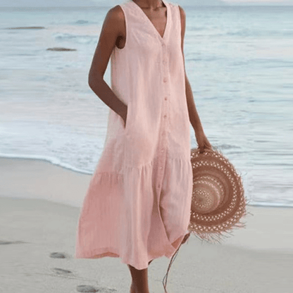 Image of Nina | Women's Sleeveless Midi Dress