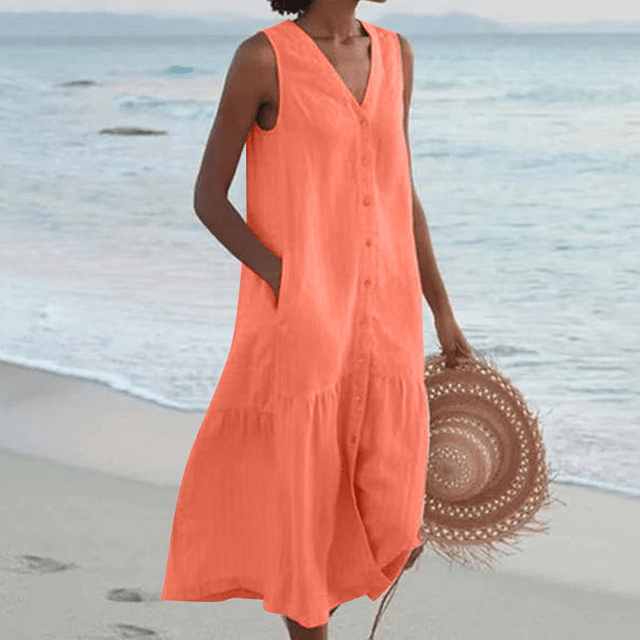 Image of Nina | Women's Sleeveless Midi Dress