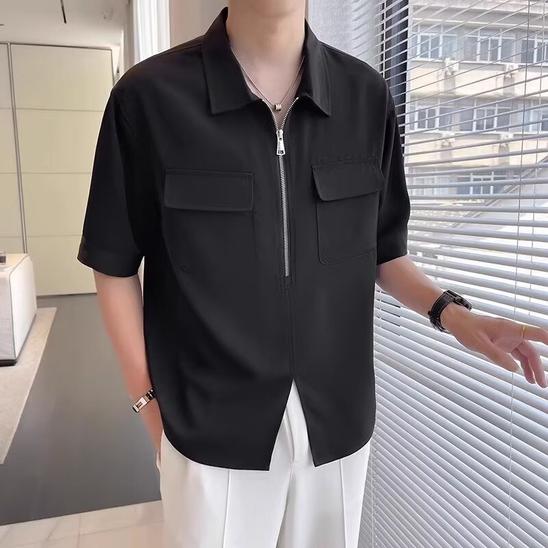Men's Zip Front Utility Shirt - Vonnera