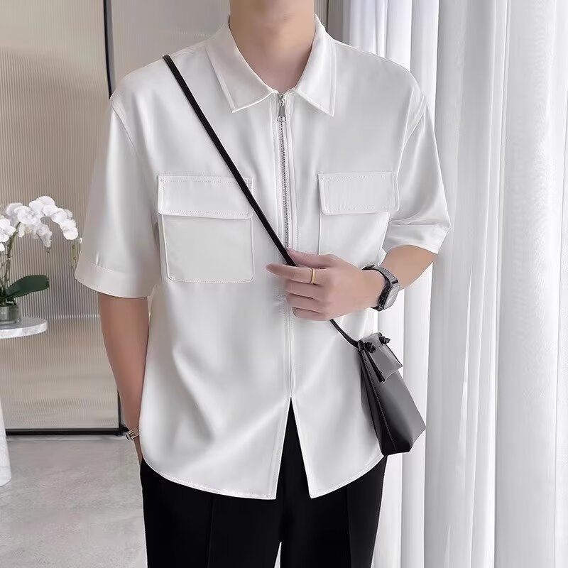 Image of Norman | Men's Zip Front Utility Shirt