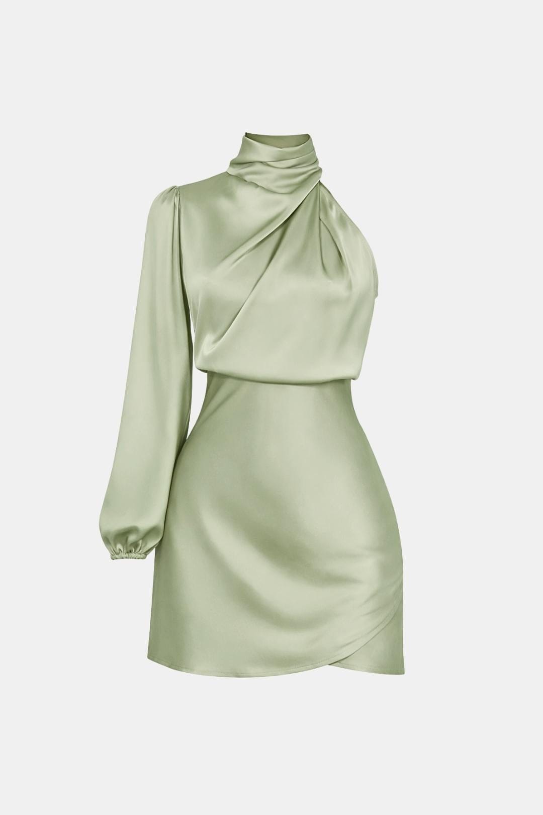 Image of Olive | Women's One Shoulder Mini Dress