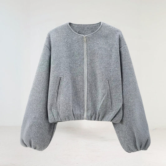 Women's Zip Up Bomber Jacket Olive - Vonnera