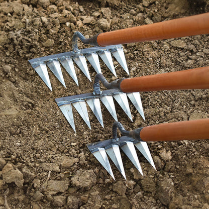 Garden Weed Rake Stainless Steel Efficient Removal Tool