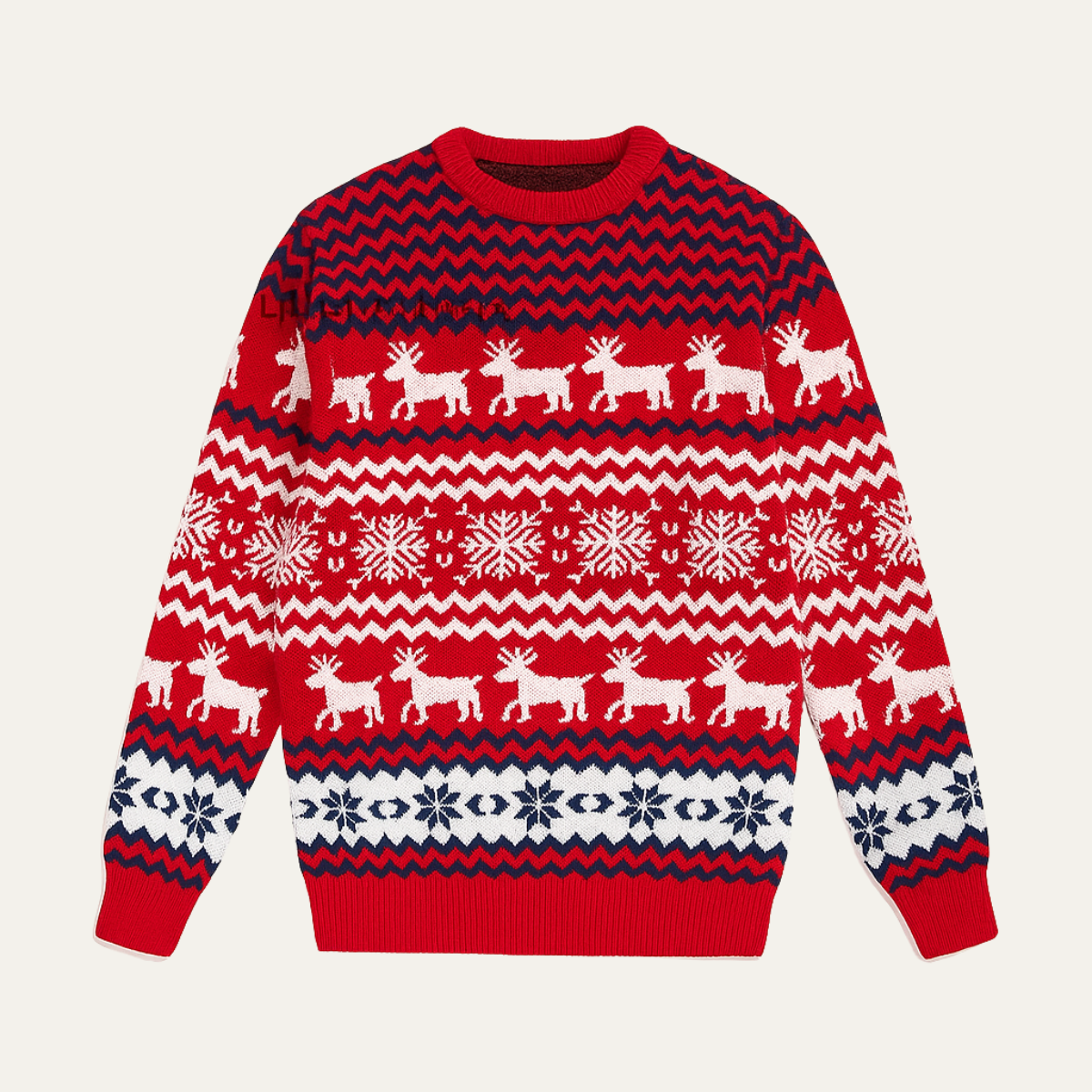 Men's Red Knitted Christmas Sweater - Vonnera