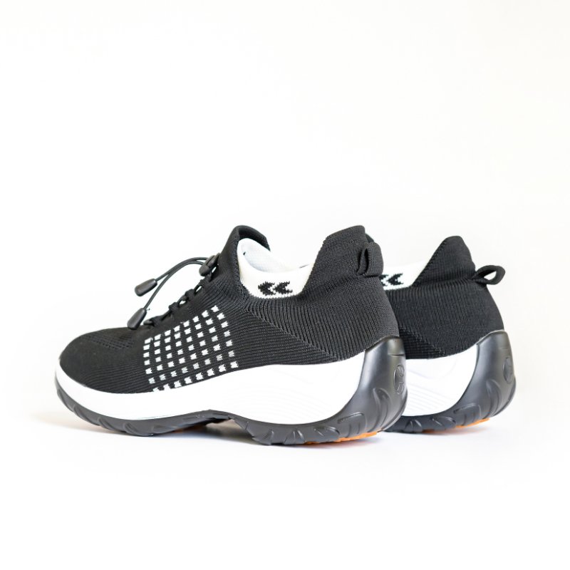 Ortho Stretch Cushion Shoes - Black White