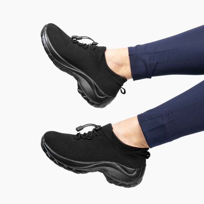 Ortho Stretch Cushion Shoes - Midnight Black