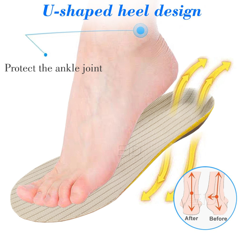 Gel Insoles Orthotic Arch Support for Plantar Fasciitis Flat Feet