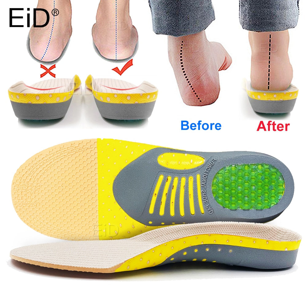 Gel Insoles Orthotic Arch Support for Plantar Fasciitis Flat Feet