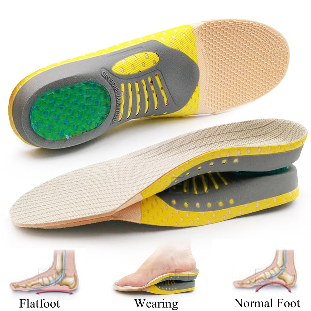 Gel Insoles Orthotic Arch Support for Plantar Fasciitis Flat Feet