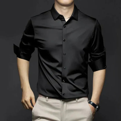Men's Dress Shirt Wrinkle- - Vonnera