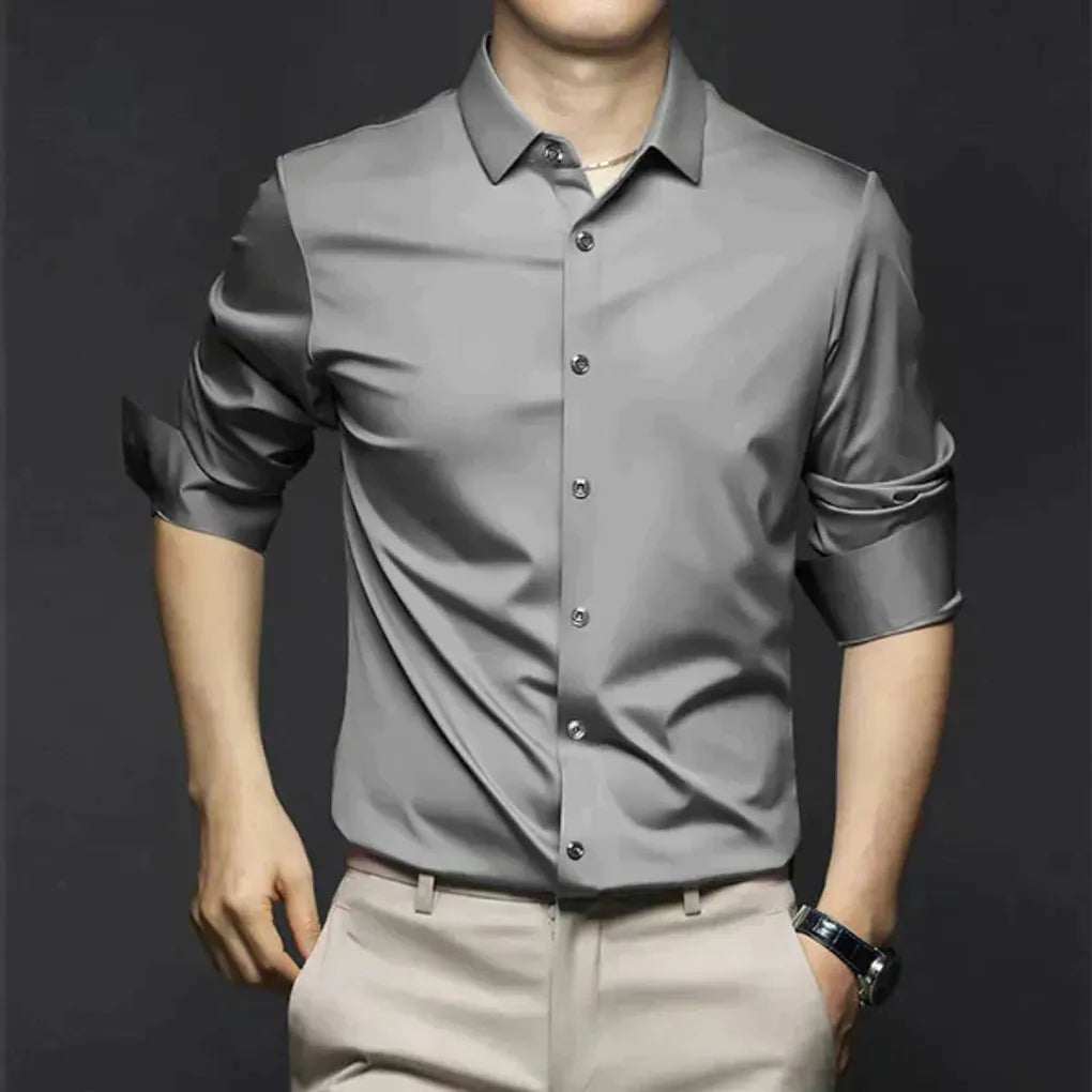 Men's Dress Shirt Wrinkle-