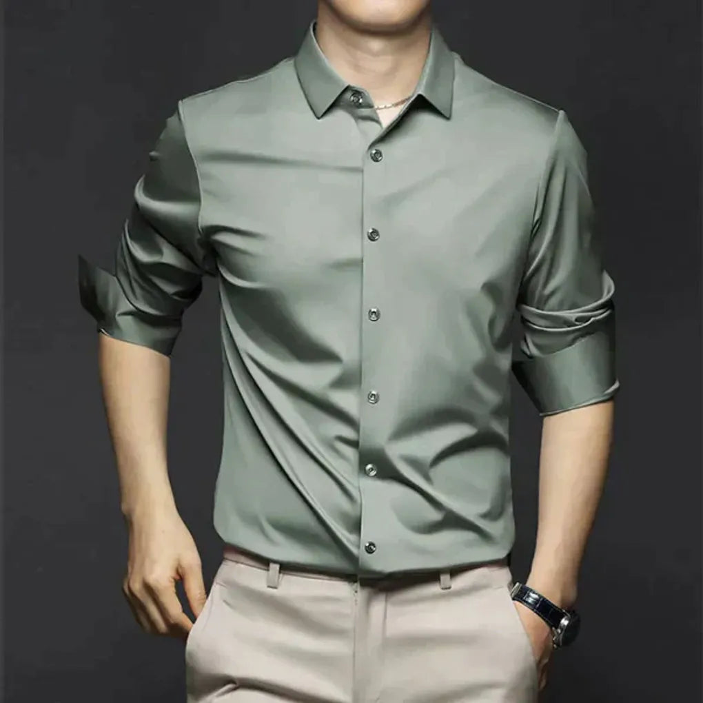 Men's Dress Shirt Wrinkle-