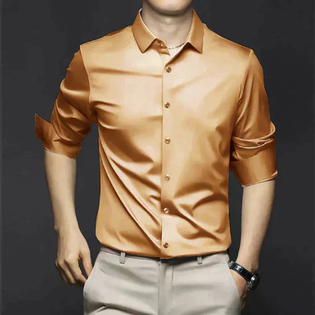 Men's Dress Shirt Wrinkle-