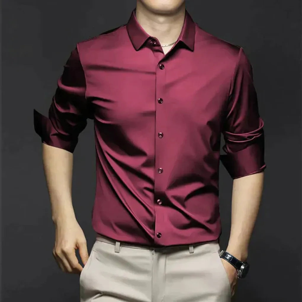 Men's Dress Shirt Wrinkle-