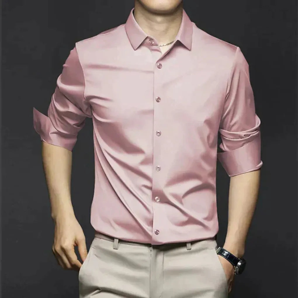 Men's Dress Shirt Wrinkle-