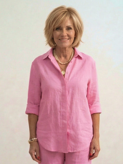 Vivian Women's Button-Down Shirt And Pants Set