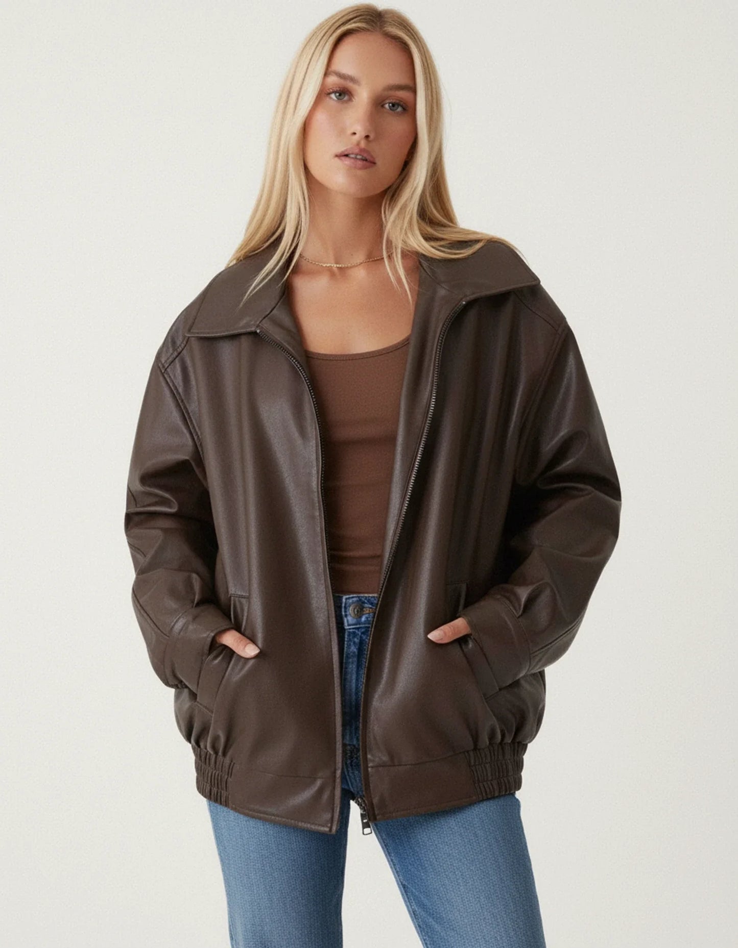 Women's Oversized Bomber Jacket - Vonnera