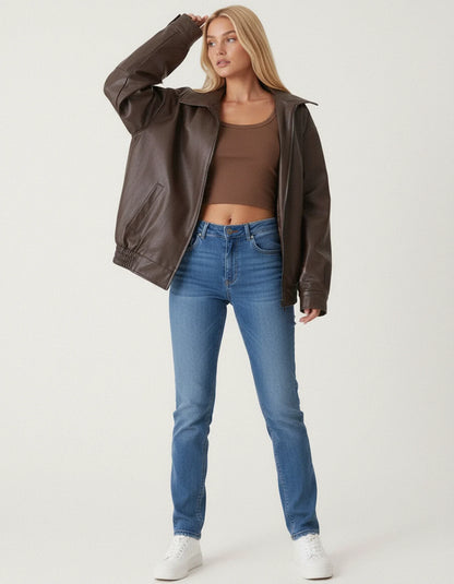 Women's Oversized Bomber Jacket