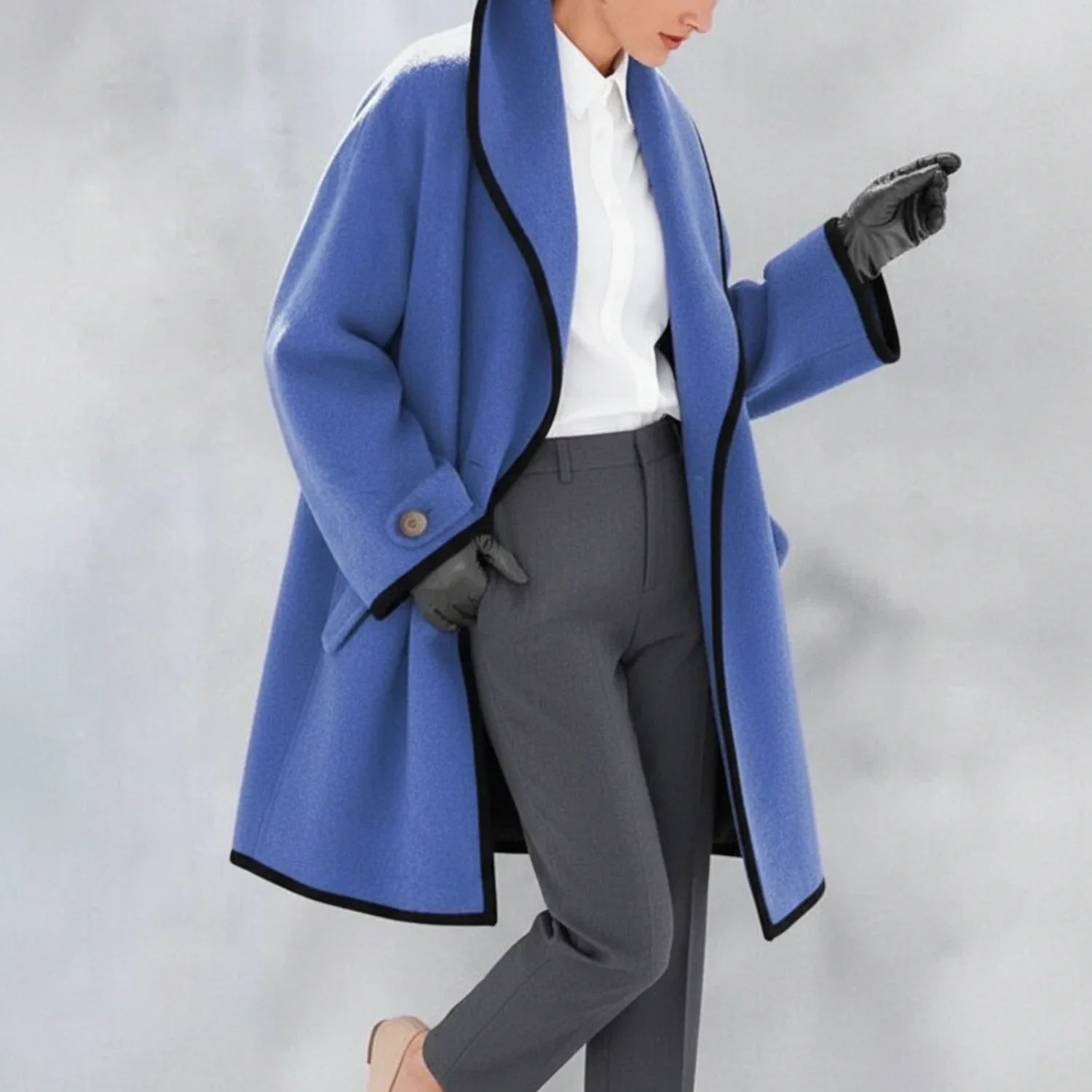 Women's Oversized Collar Jacket - Vonnera