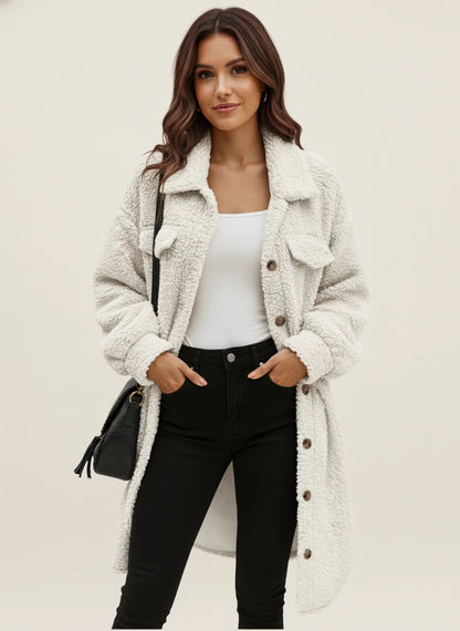 Women's Teddy Fleece Jacket Shirt