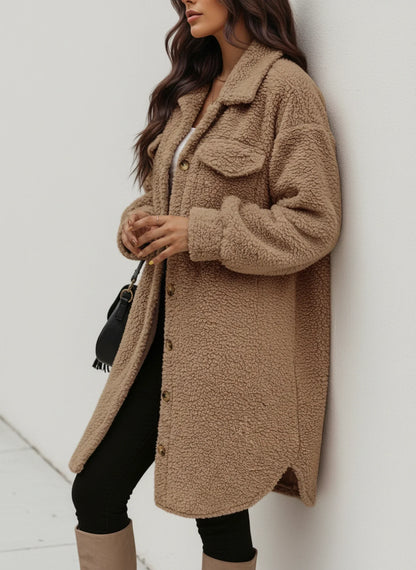 Women's Teddy Fleece Jacket Shirt