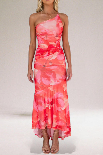 Image of Paige | Women's One-Shoulder Midi Dress