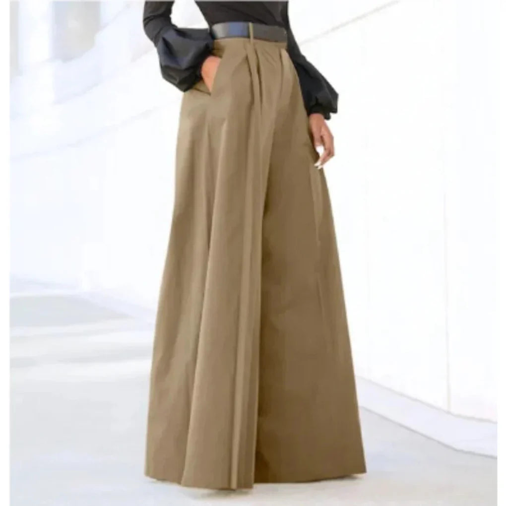Women's Wide Leg Trousers Solid Color