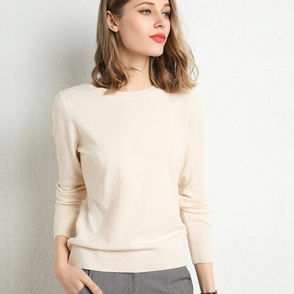 Women's Cashmere Sweater Classic Neckline